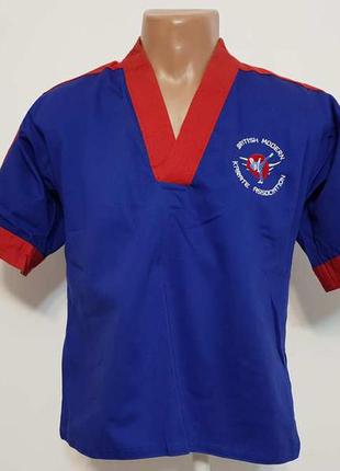 Кимоно синее, karate british для боевых искусств, 150-160, сос...