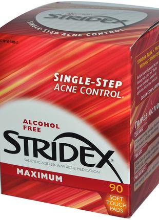 Stridex, Одношаговое средство от угрей, максимальная сила 90 салф