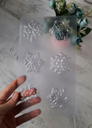 Пластикова форма сніжинки