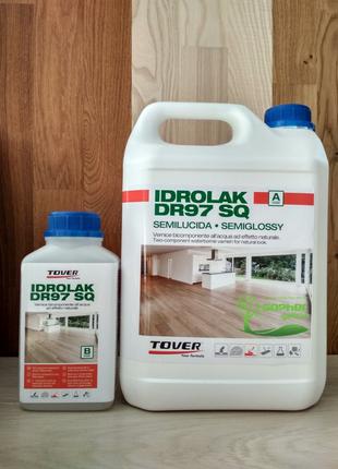 Двокомпонентний водний лак Tover Idrolak DR97SQ 5л поліуретан