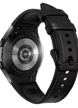 Ремешок Primolux Leather Silicone для часов Samsung Galaxy Wat...