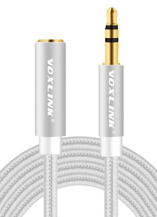 Подовжувач аудіо кабель Voxlink mini jack 3.5мм M - 3.5мм F дл...
