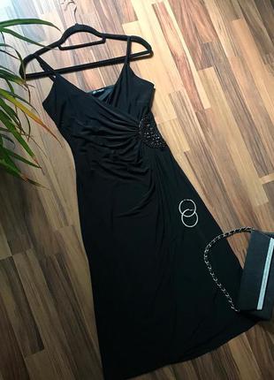 Чёрное вечернее платье marks&spencer {10p, c-m}