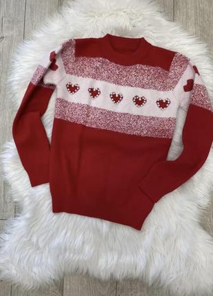 Красивый праздничный свитер на рост 140-146