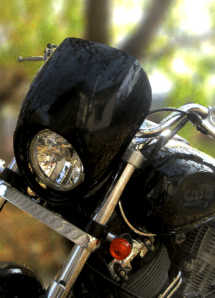 Ветровое стекло(обтекатель) под круглую фару на мотоцикл Custom