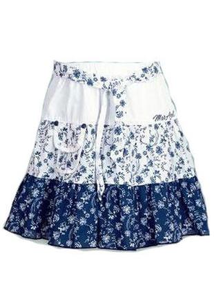 Детская юбка для девочки  белая 98,104 см
