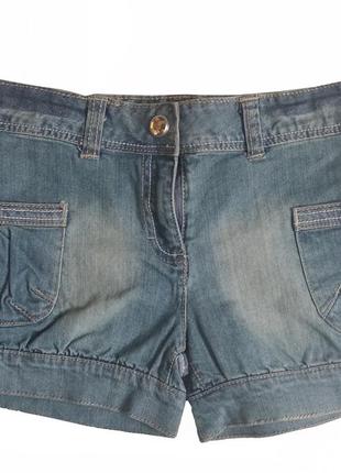 Детские шорты джинс для девочки 116, 122 см короткие