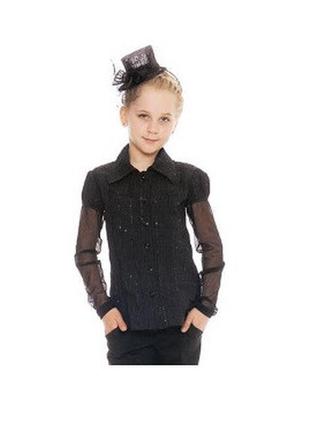 Блуза черная школьная 116-128 см