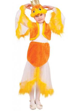 Карнавальный костюм  для девочки "золотая рыбка" 6-9 лет