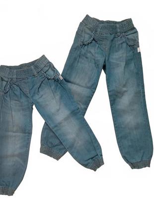 Детские джинсы для девочки с резинкой внизу 92-152 см