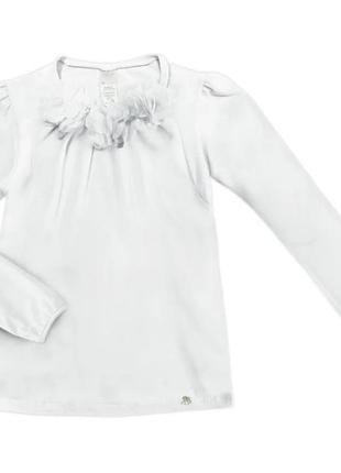 Блуза  детская трикотажная для девочки  школьная  длинный рука...