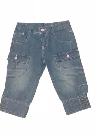 Детские бриджи (шорты) джинс  для девочки 110, 116 см