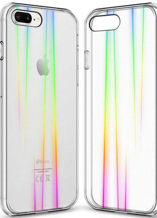 Силикон 3d gradient case apple iphone 7 plus / 8 plus с гологр...
