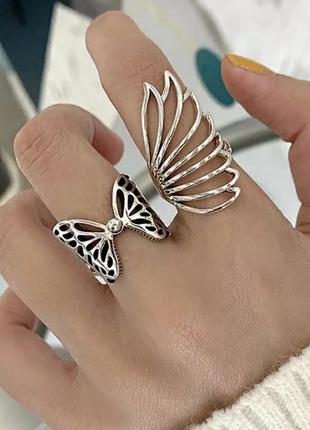 Кольца крылло бабочка кольцо стильное колечко