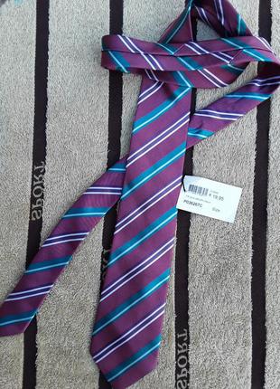 Фірмова краватка duomo, оригінал,нова з бірками, 100% шовк.