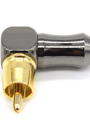 Угловой штекер коннектор тюльпан RCA Pailiccs mini