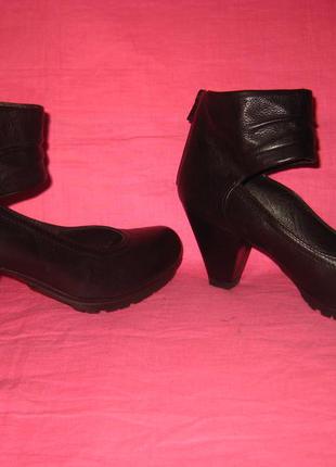 Кожаные фирменные туфли roberto santi (оригинал) - 37 размер