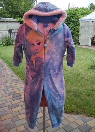 ( 3 - 4 года) флисовый комбинезон пижама кигуруми детский б/у