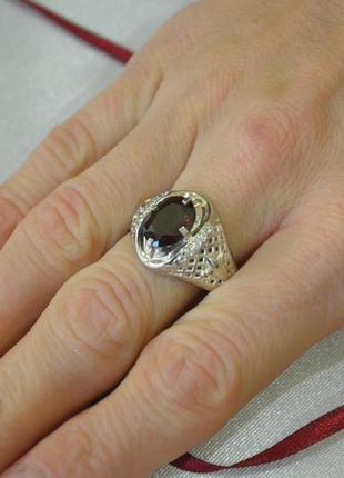 Мужское кольцо необычное из серебра