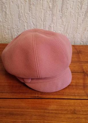 Кепка розовая, шапка женская