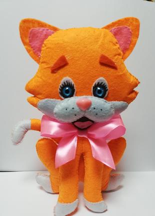Кот Рыжик из фетра