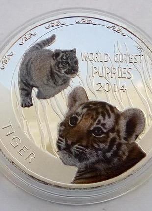Ниуэ. Тигр. 1 доллар 2014 г. Пруф