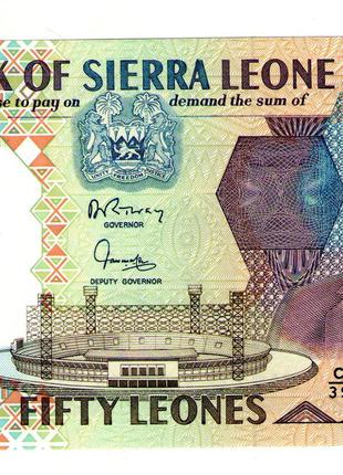 Сьерра-Леоне 50 леоне 1989 год состояние UNC №92