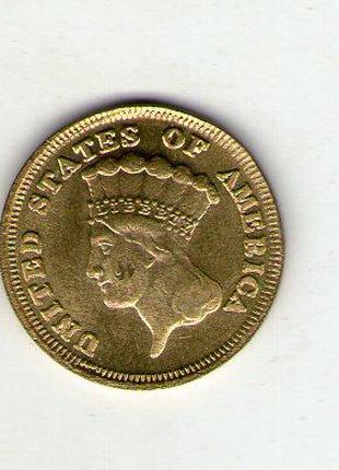 США 3 доллара 1854 год