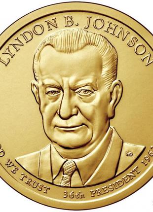 США 1 доллар 2015, 36 президент Линдон Джонсон (1963-1969)