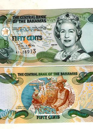 Багамские острова 1/2 доллара 2001 состояние UNS №185