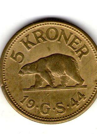 Гренландія 5 крон 1944 рік