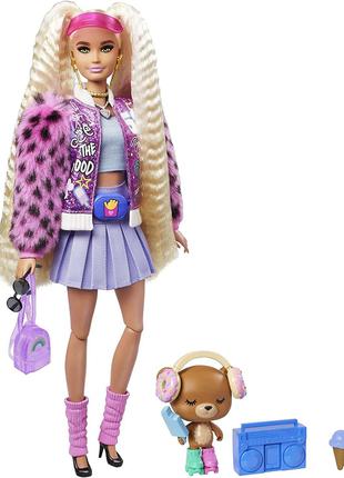 Лялька Barbie Extra Doll in Pink Sparkly Varsity Jacket Екстра