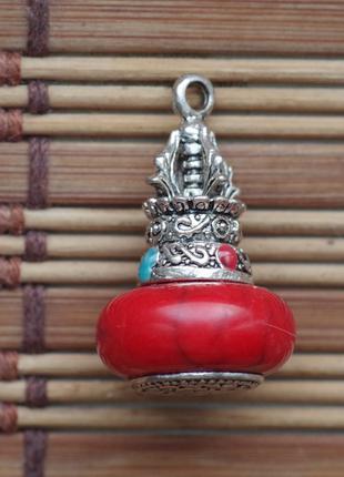 Кулон амулет тибетский . буддийская ступа с ваджрой