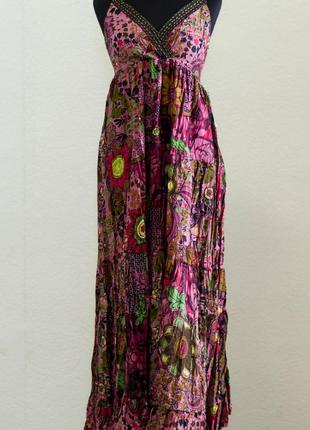 Длинное летнее платье сарафан . Индия Размер L