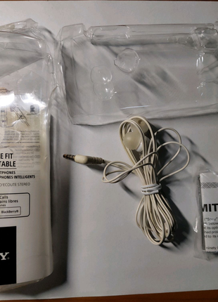 Навушники гарнітура Sony MDR-EX15AP/W