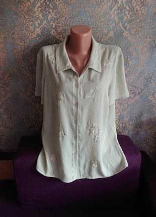 Женская блуза с вышивкой блузка блузочка большой размер батал ...
