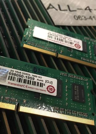 Оперативна пам`ять Transcend DDR3 2GB 1.35V SO-DIMM PC3 12800S...