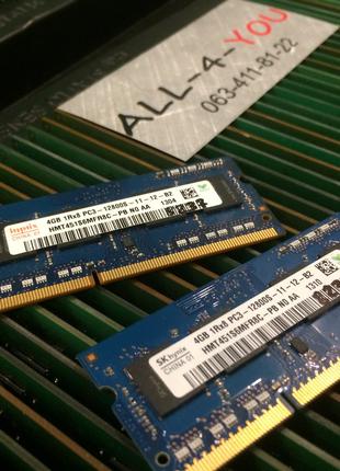 Оперативна пам`ять HYNIX DDR3 4GB 1Rx8 SO-DIMM PC3 12800S 1600...