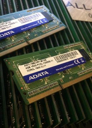 Оперативна пам`ять ADATA DDR3 4GB SO-DIMM 1.35V 1Rx8 PC3 12800...