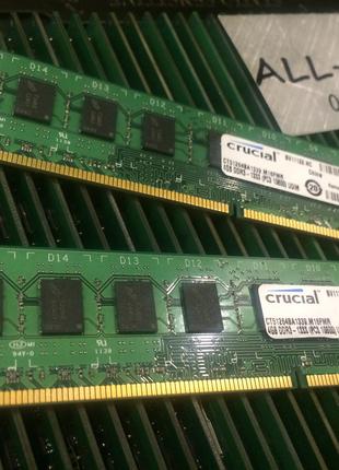 Оперативна пам`ять Crucial DDR3 4GB PC3 10600U 1333mHz Intel/AMD