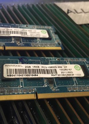 Оперативна пам`ять Ramaxel DDR3 2GB SO-DIMM PC3 10600S 1333mHz...