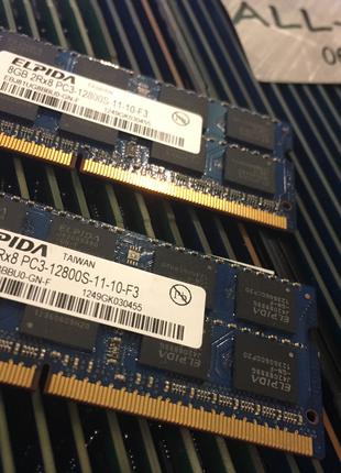 Оперативна пам`ять Elpida DDR3 8GB SO-DIMM PC3 12800S 1600mHz ...