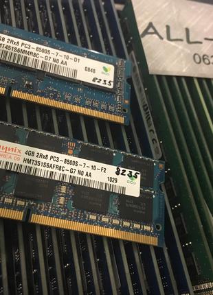 Оперативна пам`ять HYNIX DDR3 4GB SO-DIMM PC3 8500S 1066mHz In...