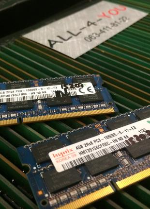 Оперативна пам`ять HYNIX DDR3 4GB SO-DIMM PC3 10600S 1333mHz I...