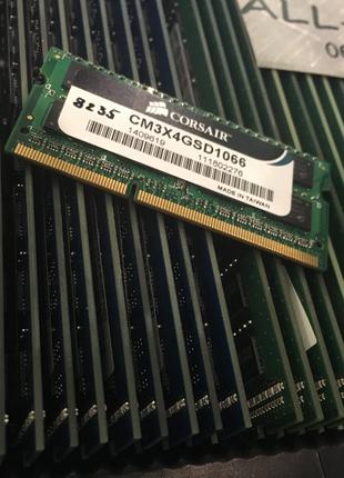 Оперативна пам`ять CORSAIR DDR3 4GB SO-DIMM PC3 8500S 1066mHz ...