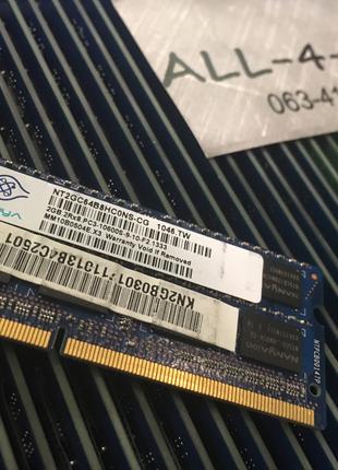 Оперативна пам`ять NANYA DDR3 2GB SO-DIMM PC3 10600S 1333mHz I...