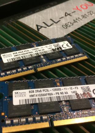 Оперативная память HYNIX DDR3 8GB 1.35V 2Rx8 PC3L 12800S SO-DI...