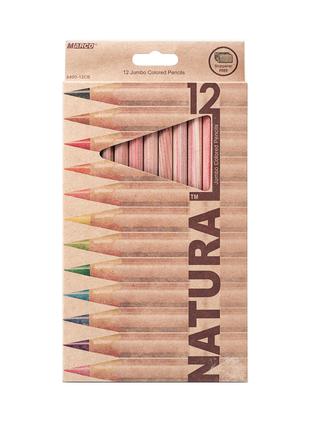 Карандаши цветные Marco Natural Jumbo 12 цветов (6400-12)