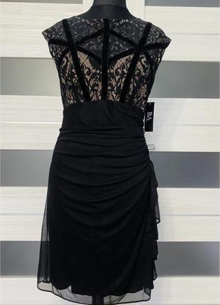 Платье betsy&adam чёрное с гипюром