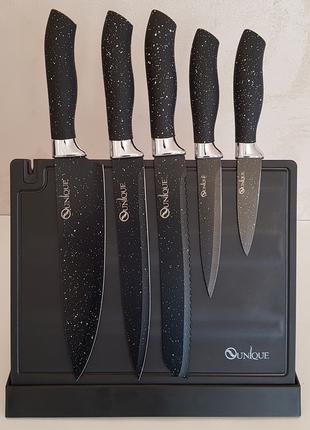 Набор кухонных ножей с магнитной доской Unique UN-1841